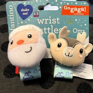 Infantino Go Gaga Holiday Christmas Wrist Wrattles NEW